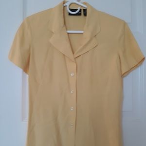 Yellow silk shirt